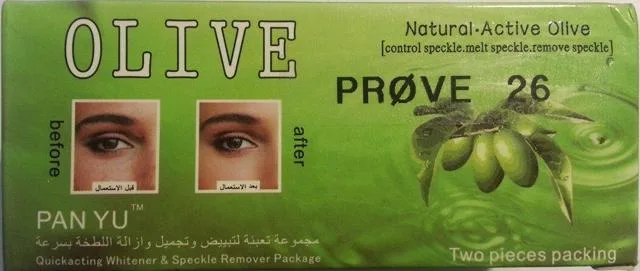 Prodotto schiarimento della pelle «Olive Quickacting Whitener &amp; Speckle Remover Package» — foto 1 dell'alert A12/1485/13