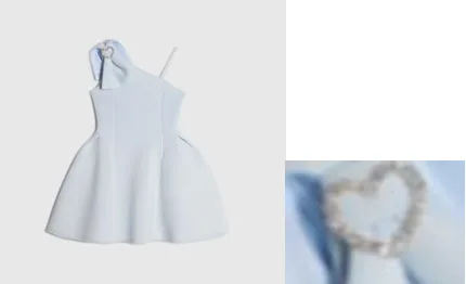 Abbigliamento per bambini «One Shoulder Scuba Dress, White Crepe Skort and White Crepe Top» — foto 4 dell'alert SR/02101/26