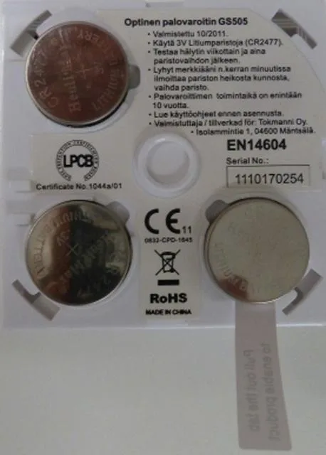 Allarme fumo «Optisk Brandvarnare» — foto 1 dell'alert A12/1014/13