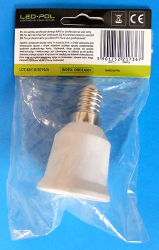 Adattatore porta lampada «ORO-ADAPTER-E14/E27» — foto 2 dell'alert A12/02262/23