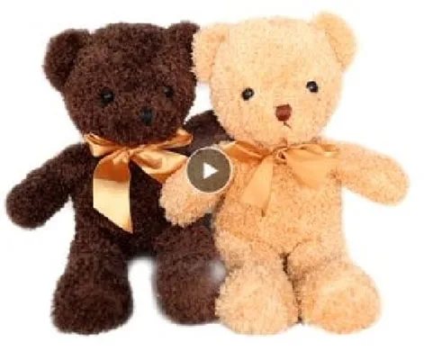 Giocattolo morbido «Ours en peluche 30cm poupée en tissu décoration de célébration de mariage cadeau»
