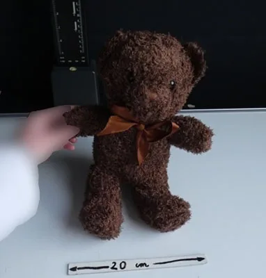 Giocattolo morbido «Ours en peluche 30cm poupée en tissu décoration de célébration de mariage cadeau» — foto 2 dell'alert A11/00084/23