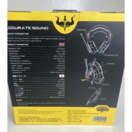 Cuffie da gioco «OVLENG GT-93 LUMINOUS GAMING HEADSET» — foto 2 dell'alert A12/00162/24
