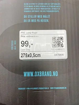 Corda di salto «Ox PVC Jump Rope - Hoppetau Ox PVC Jump Rope - Hop» — foto 1 dell'alert A12/01498/22