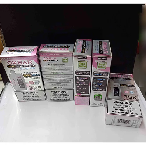 Sigaretta elettronica monouso «OXBAR ADJUSTABLE DEIVCE 35K PUFFS - JOLLY PINK STRAWBERRY» — foto 2 dell'alert SR/03670/25