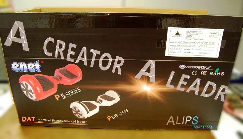 Scooter autobilanciante (Hoverboard) «P5B Hoverboard» — foto 2 dell'alert A12/00016/20