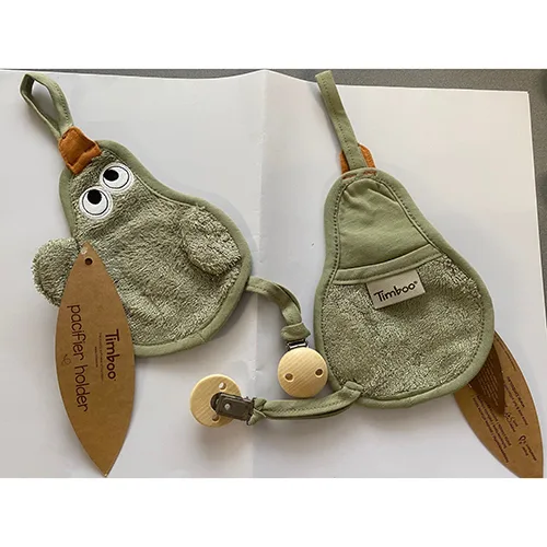 Portasucchietto «PACIFIER HOLDER DUCK WHISPER GREEN» (Timboo)