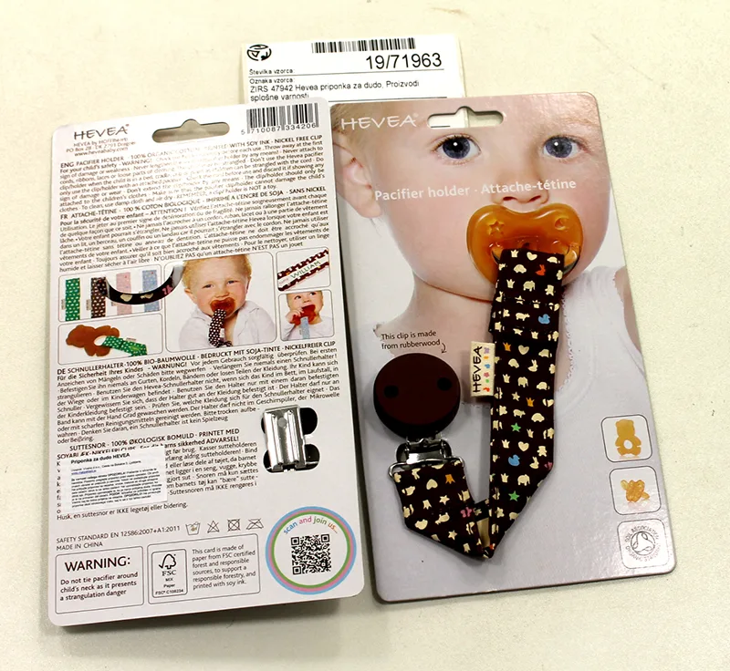 Supporto di succhietto «Pacifier holder» (HEVEA)