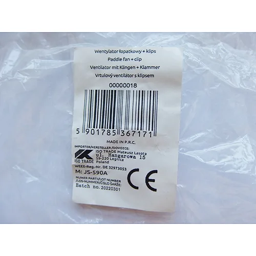 Ventilatore elettrico «Paddle fan + clip» — foto 4 dell'alert SR/01878/25