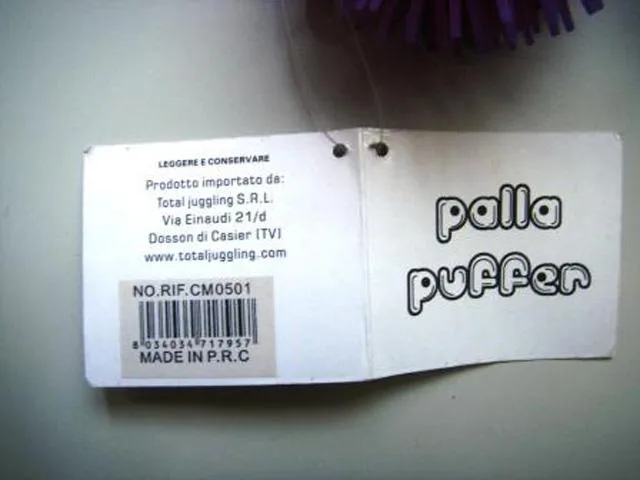 Giocattolo di plastica «Palla Puffer» — foto 8 dell'alert A12/0234/14