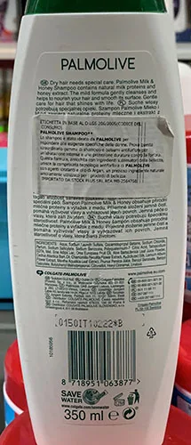 Shampoo «Palmolive naturals - milk & honey» — foto 2 dell'alert A12/02103/23