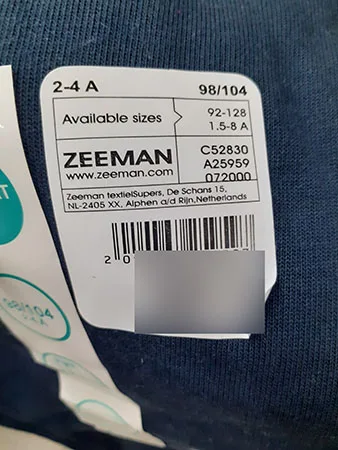 Pantaloni della tuta per bambini (Zeeman)