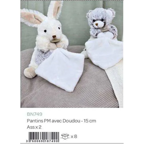 Giocattolo morbido «Pantin PM avec Doudou 15cm assortiment x 2» — foto 2 dell'alert SR/01550/25
