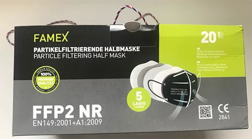 Maschera filtro antiparticolato «Particle filtering half mask» (FAMEX FAGOMED)