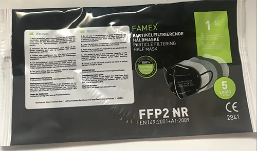 Maschera filtro antiparticolato «Particle filtering half mask» — foto 5 dell'alert A12/01796/22