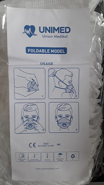 Maschera filtro particella «Particulate Respirator» — foto 3 dell'alert A12/00131/22