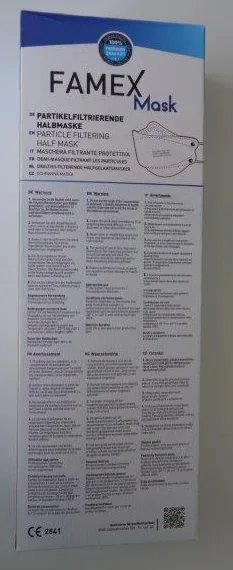 Maschera filtro antiparticolato «Partikelfiltrierende Halbmaske FFP2 Maske» — foto 3 dell'alert A12/01393/23