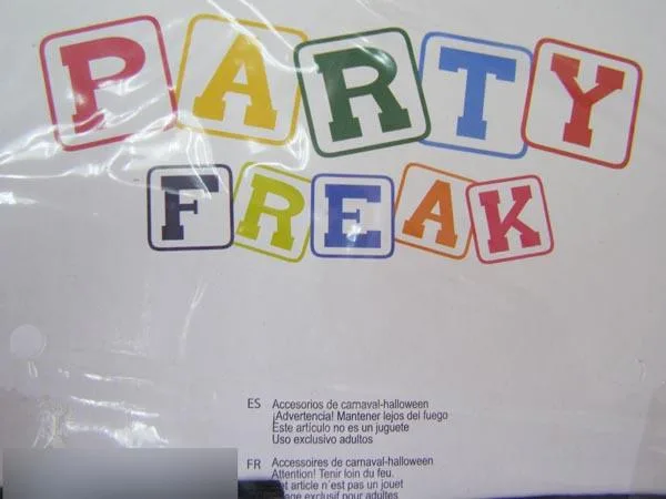 Accessorio di fantasia «PARTY FREAK» — foto 2 dell'alert A12/0584/17