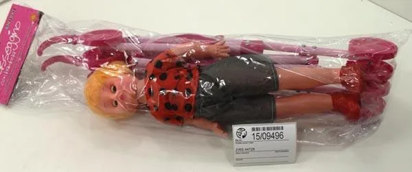 Bambola di plastica «Passeggino con bambola (Pushchair with doll)» (Cigioki)
