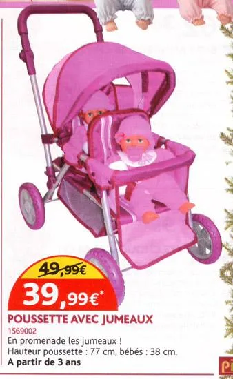 Passeggino giocattolo – Passeggino gemello (Bayer)