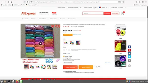 Argilla da modellare «Pâte à modeler en plasticine polymère 12/24/36 pièces pour bricolage sûre et non toxique» — foto 2 dell'alert A12/02351/23
