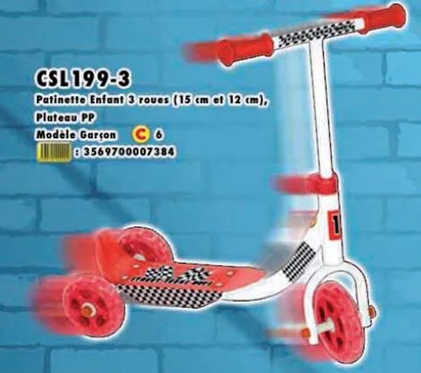 Scooter giocattolo «Patinette Enfant 3 roues [3-wheeled child scooter]» (STREET-TEENS BOYS)
