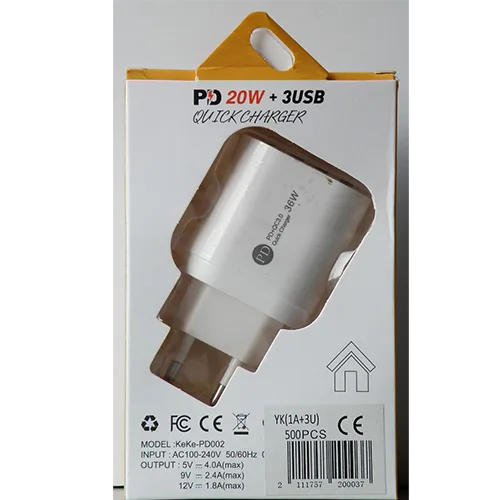 Caricabatterie USB «PD 20W + 3USB QUICK CHARGER» — foto 3 dell'alert SR/02577/26