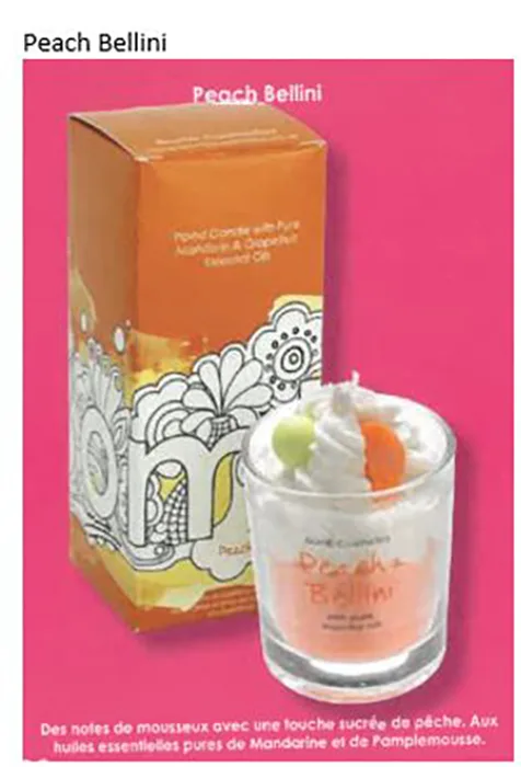 Candela decorativa «Peach Bellini» (Bomb Cosmetics)