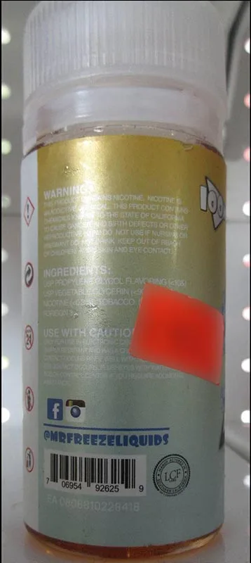 Liquido per sigarette elettroniche «Peach Frost» — foto 2 dell'alert A12/00122/20