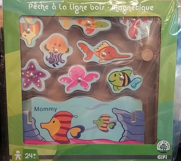 Gioco di pesca magnetico «Pêche à la ligne bois magnétique (Wooden magnetic fishing game)» (Gifi)