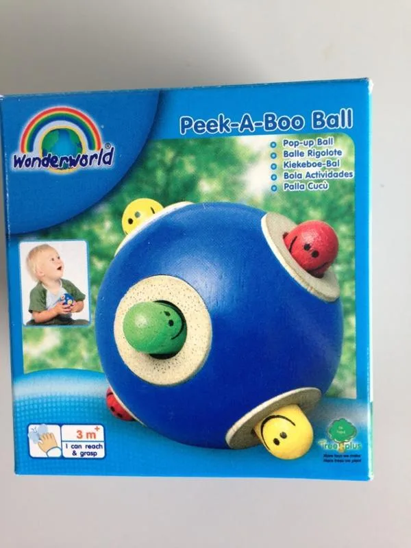Giocattolo di attività — palla pop-up «Peek-a-boo ball» (Wonderworld)