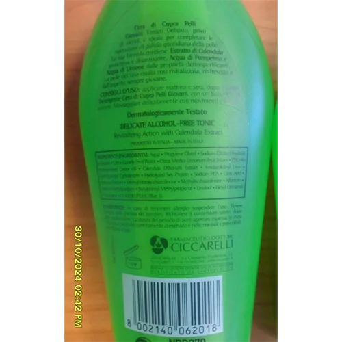 Tonico viso «Pelli giovani Tonico Delicato» — foto 3 dell'alert SR/03518/25