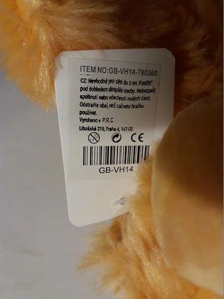 Peluche giocattolo — foto 2 dell'alert A12/0070/18