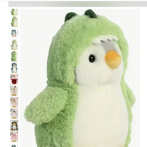 Giocattolo morbido «Peluche pingouin verte»