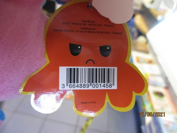 Giocattolo morbido «Peluche poulpe réversible avec LED» — foto 5 dell'alert A12/01301/22