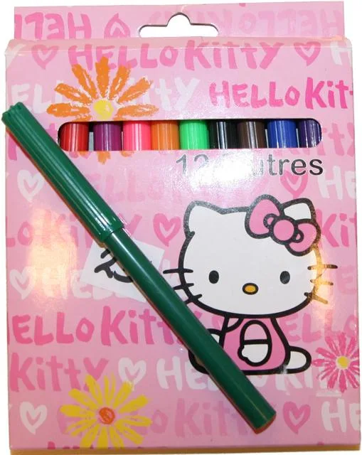 Penne a punta di feltro "Hello Kitty 12 feutres" &amp; #13; (Hello Kitty)