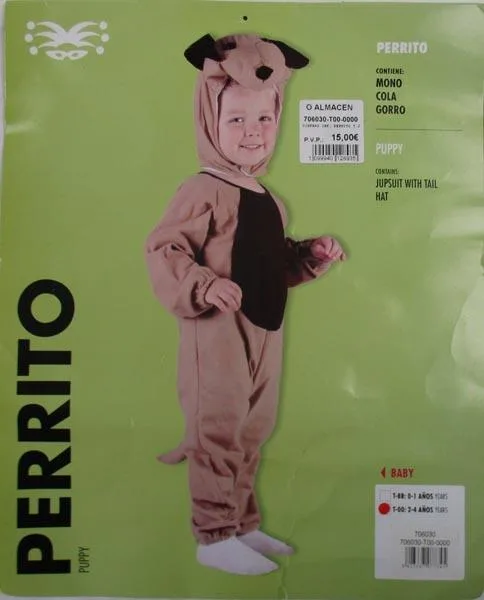 Costume di fantasia «PERRITO ('Puppy')» (EUROCARNAVALES)