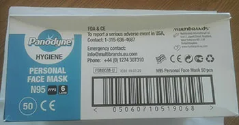 Maschera filtro particella «Personal Face Mask N95» (Panodyne)