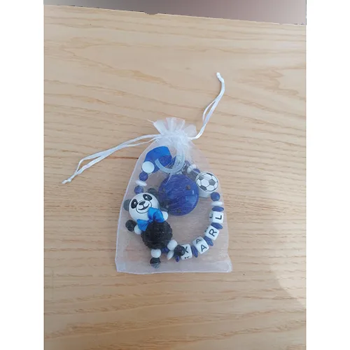 Supporto del succhietto del bambino «Personalised Baby Dummy Soother Pacifier Wooden Clip Holder Strap Chain Gift MAM (Name o…» — foto 2 dell'alert A12/00714/24
