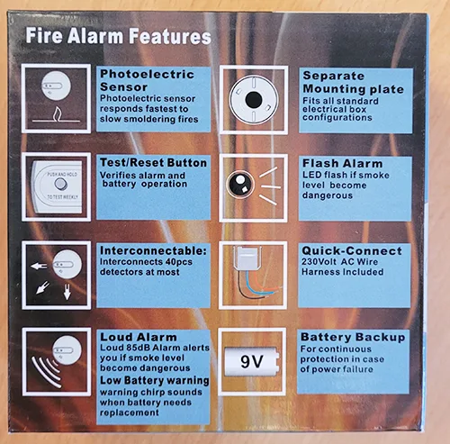 Allarme fumo «Photoelectric smoke and heat detector» — foto 2 dell'alert A12/01162/24