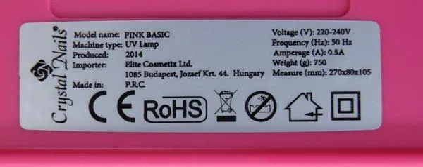 Lampada per unghie UV «Pink Basic UV Lamp» — foto 2 dell'alert A12/0508/16
