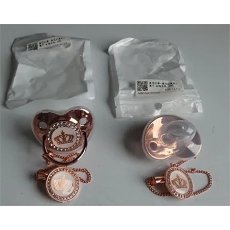 Succhietto «Pink Zunderes-Attache-tétine de luxe pour bébé, 26 lettres, sans BPA»