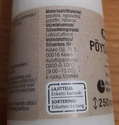 Candela «Pirkka pöytäkynttilä» — foto 3 dell'alert A12/00366/22