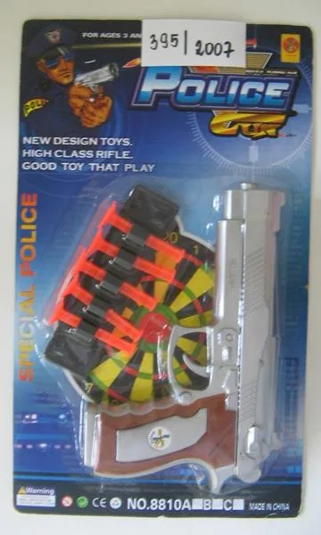 Pistola giocattolo della polizia con freccette (Rongye Toys)