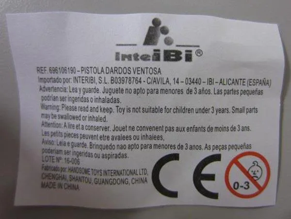 Pistola giocattolo — foto 4 dell'alert A12/1254/16