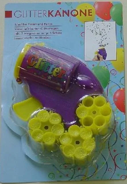 Pistola glitter e coriandoli – Glitterkanone (pistole glitter) e Konfettikanone (arma da coriandoli) (Tinchant NV/SA)