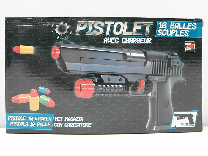 Pistola giocattolo «Pistolet avec chargeur» (B &amp; G International)