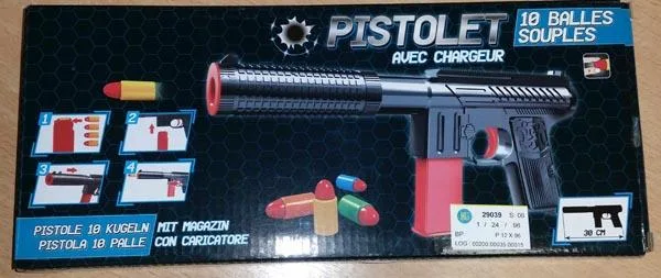 Pistola giocattolo «Pistolet avec Chargeur ('Gun with magazine')» — foto 3 dell'alert A12/1735/16