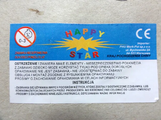 Pistola giocattolo di plastica «Pistolet na strzalki» — foto 4 dell'alert A12/01267/20