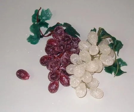 Plastic grapes. (imitating products – grapes.)